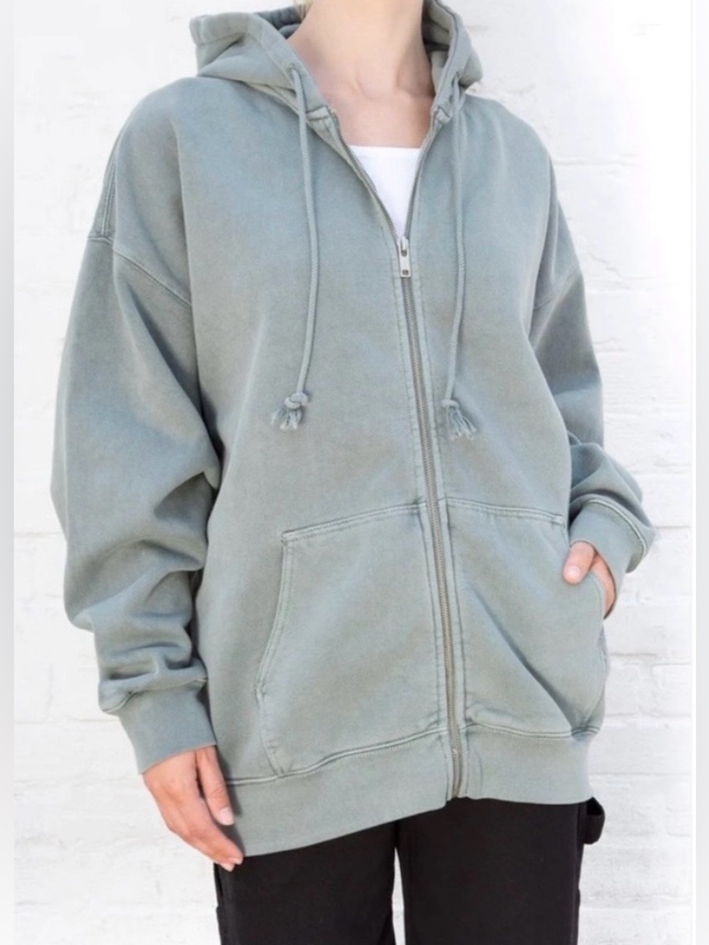 Brandy Melville Sage Green Christy Hoodie